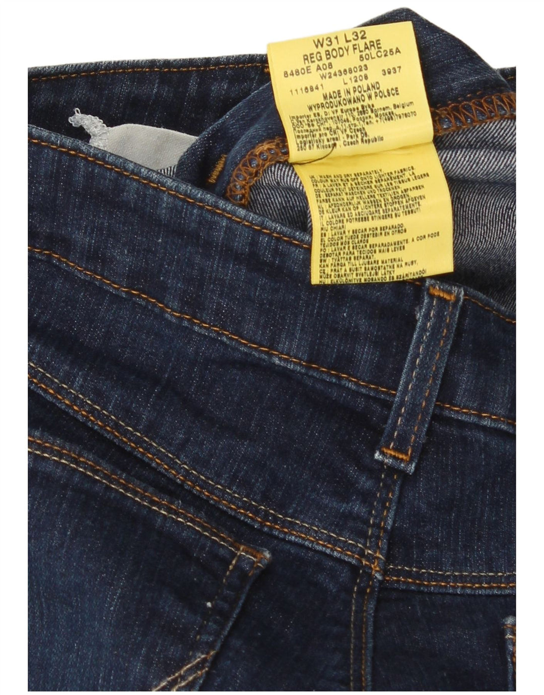 Wrangler Dame Flared Jeans W31 L32 Marineblå Bomuld