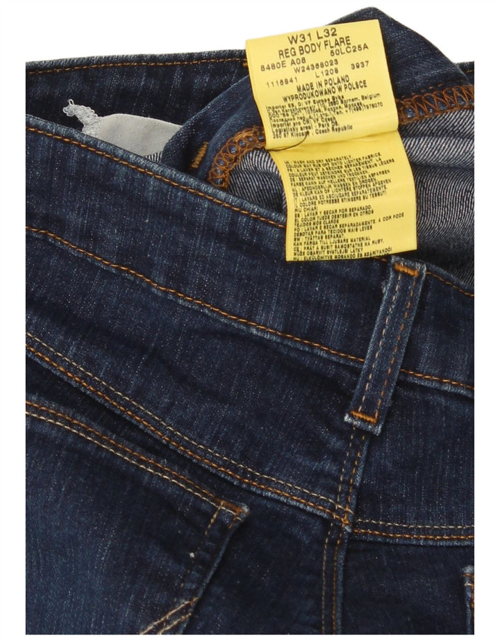 Wrangler Dame Flared Jeans W31 L32 Marineblå Bomuld