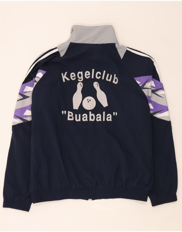 Adidas Grafisk træningsdragt topjakke til mænd XL Marineblå Colourblock Polyester