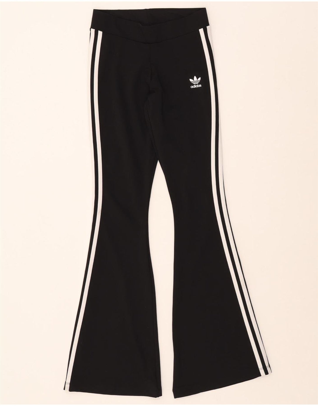 ADIDAS Flare Leggings til kvinder UK 6 XS sort polyester