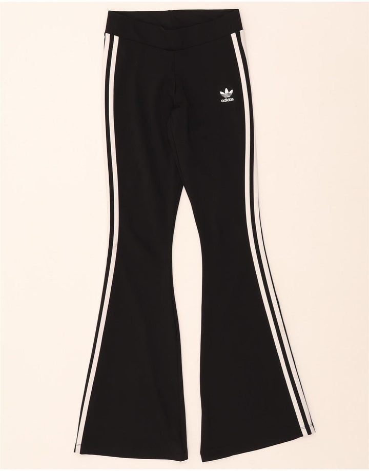 ADIDAS Flare Leggings til kvinder UK 6 XS sort polyester