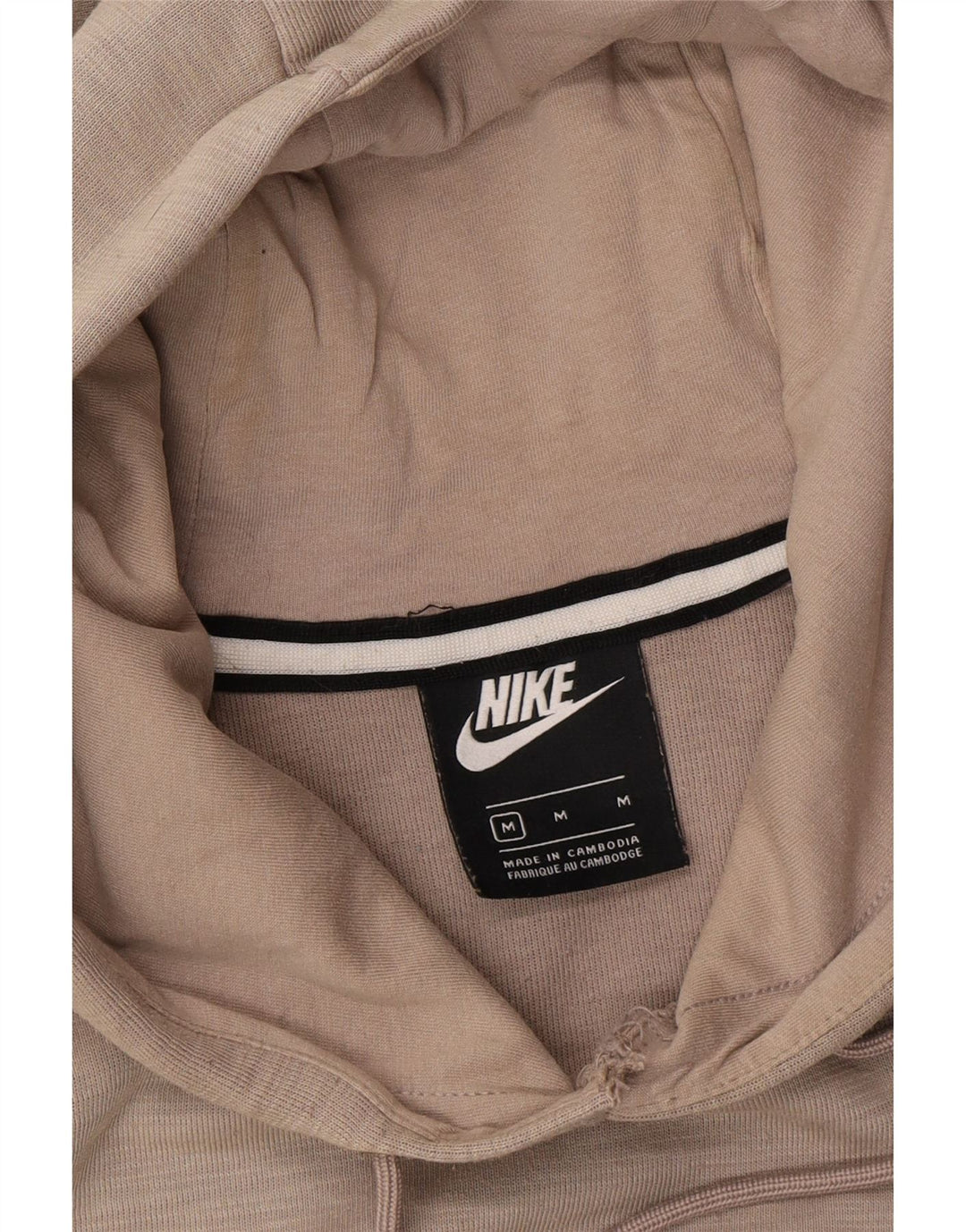 NIKE Womens Graphic Hoodie Jumper UK 14 Medium Grey