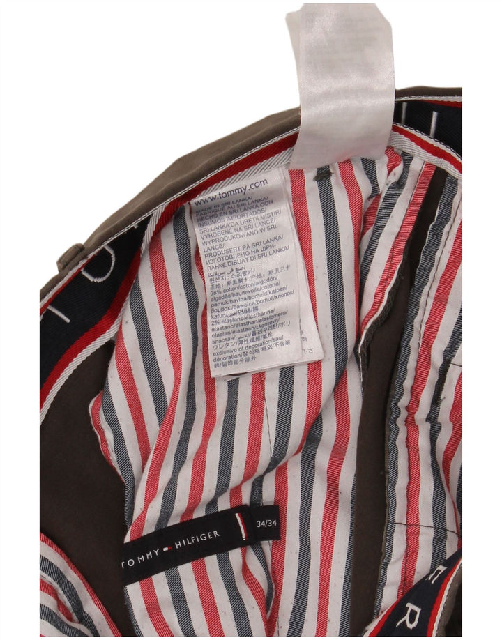 TOMMY HILFIGER Slim Chino-bukser til mænd W34 L34 Grå bomuld