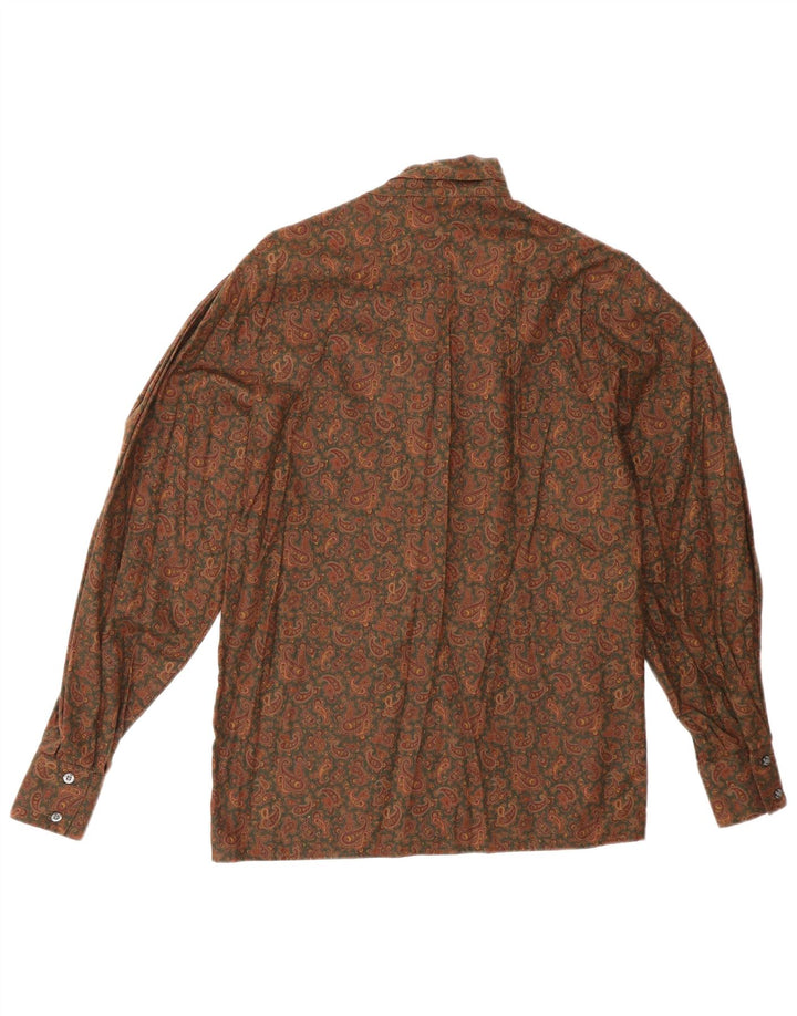 DAKS Dameskjorte UK 12 Medium Brun Paisley Bomuld