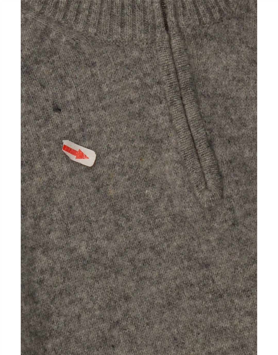 Kappa Herre Zip Neck Jumper Sweater 2XL Grå Flecked Virgin Wool