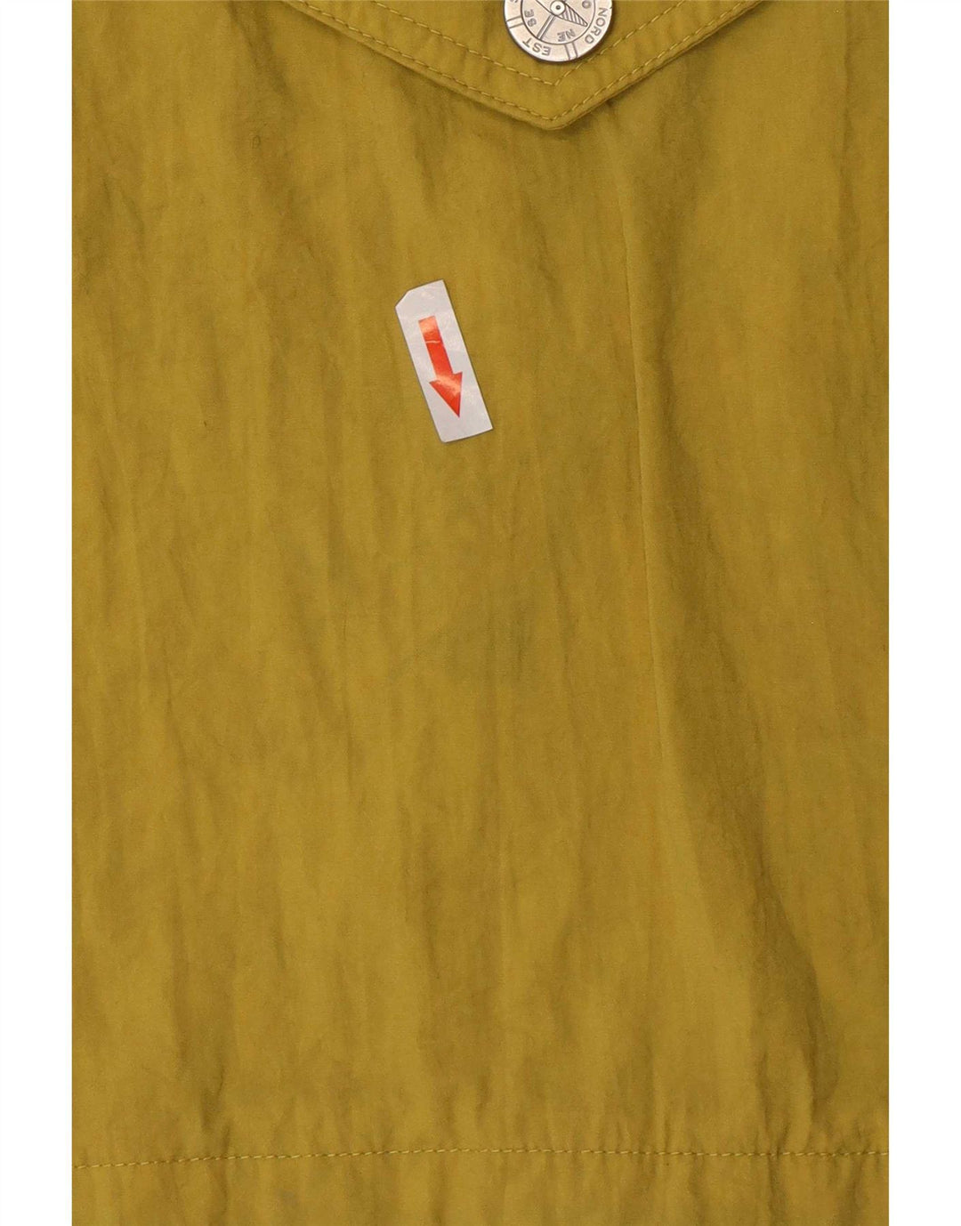 Vintage Dame Oversized Windbreaker Jacket EU 42 Large Yellow Polyamide