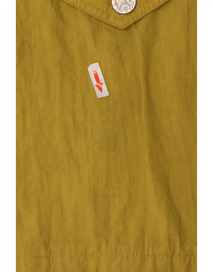 Vintage Dame Oversized Windbreaker Jacket EU 42 Large Yellow Polyamide