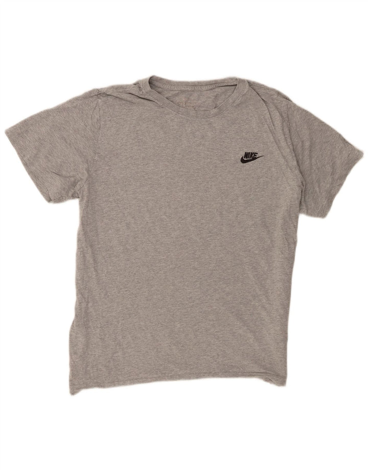 Nike T-shirt top til mænd, stor grå flækket bomuld
