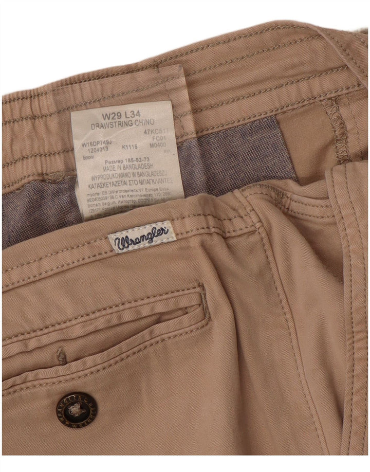 Wrangler Herre Slim Chino Bukser W29 L34 Beige Bomuld