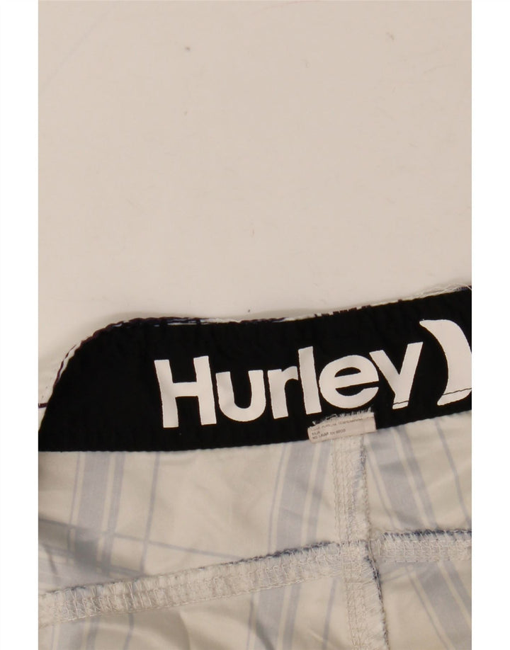 HURLEY Badeshorts til mænd Medium hvid ternet