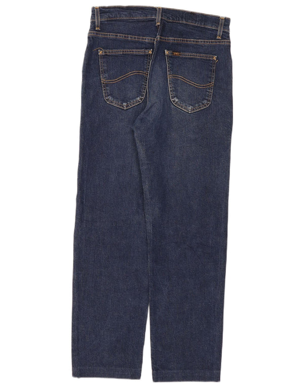 Lee Mens Brooklyn Straight Jeans W32 L28 Marineblå Bomuld