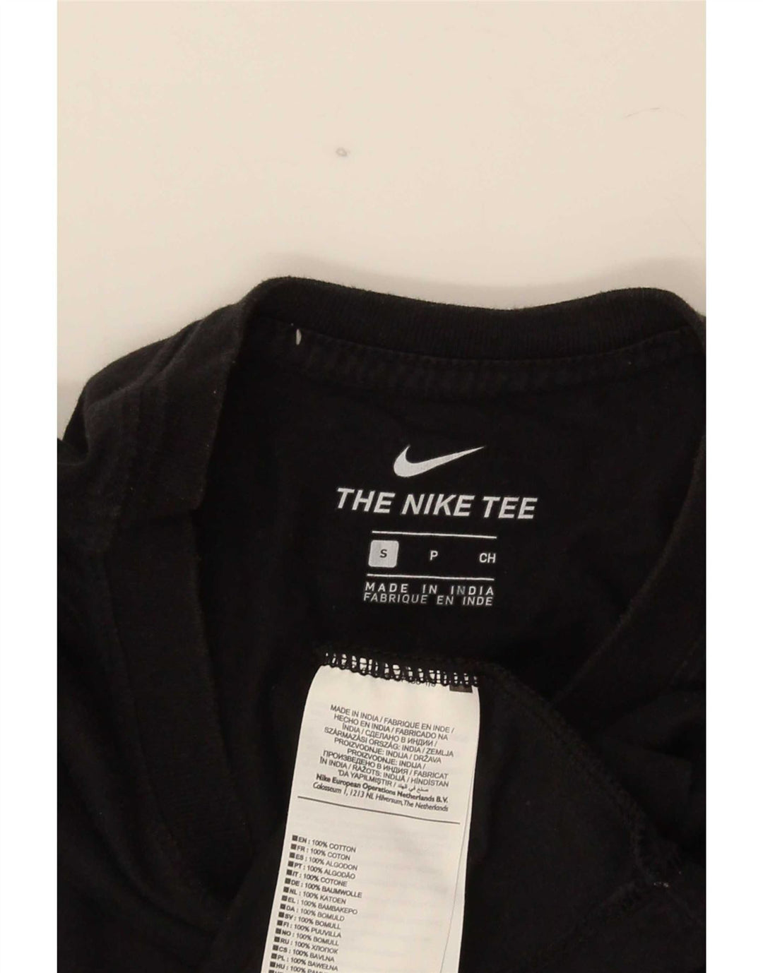 Nike grafisk T-shirt top til mænd, lille sort bomuld
