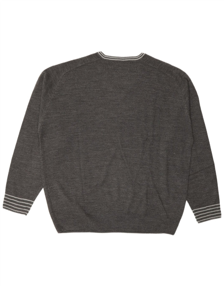 Kappa Herre V-hals sweater 2XL Grå Akryl