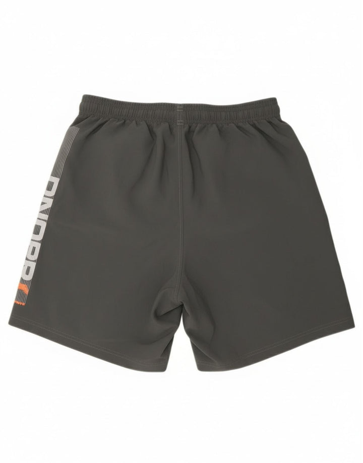 Under Armour Herre Heat Gear Graphic Sports Shorts Large Grå Polyester