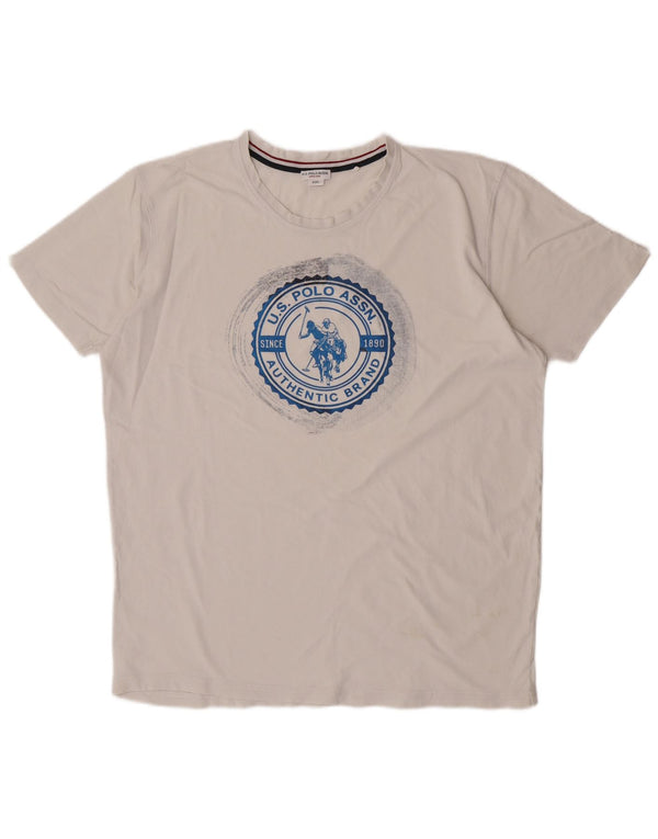 U.S. Polo Assn. Herre grafisk T-shirt Top 2XL Hvid