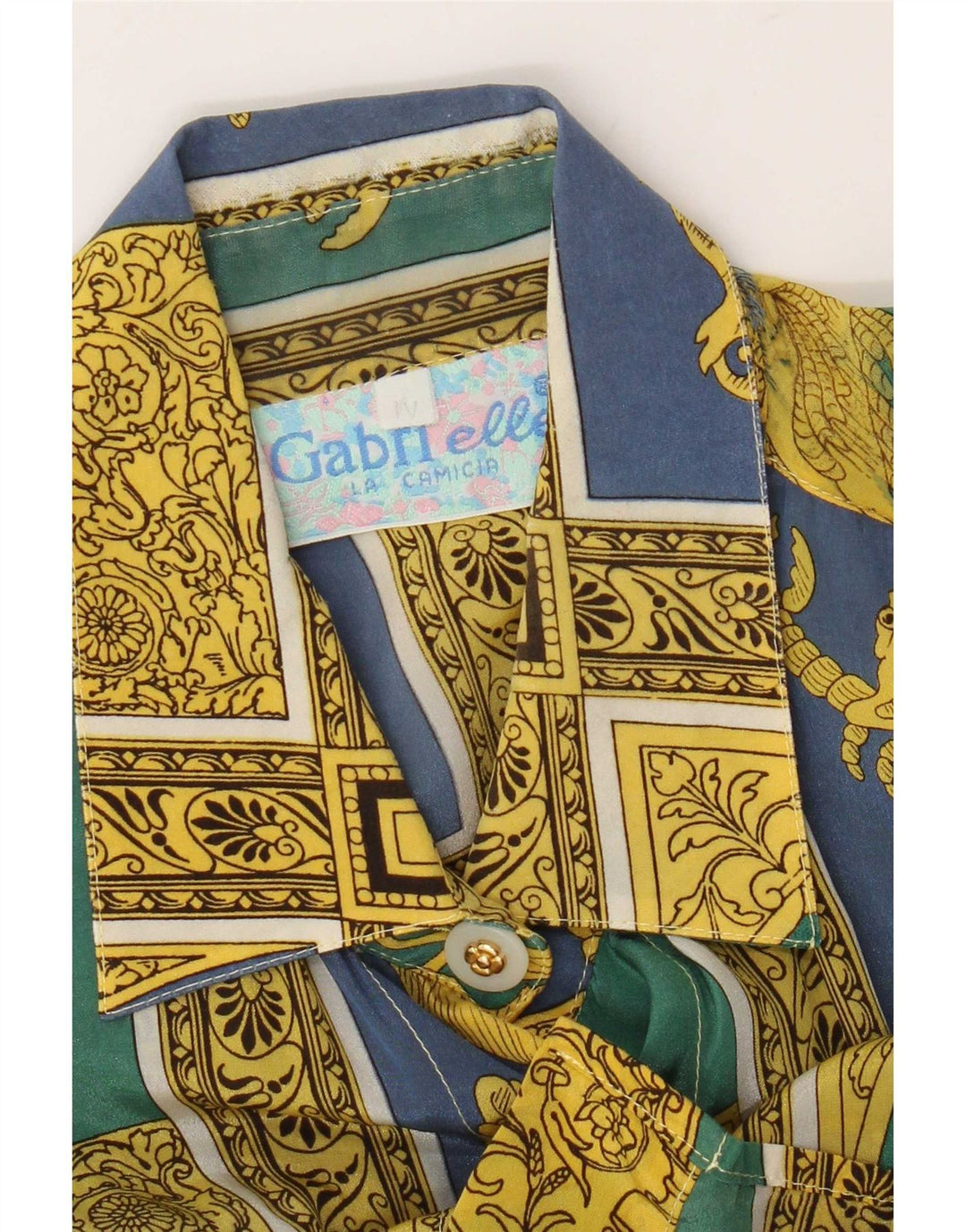 Gabri elle La Camicia Dameskjortebluse UK 18 XL Flerfarvet