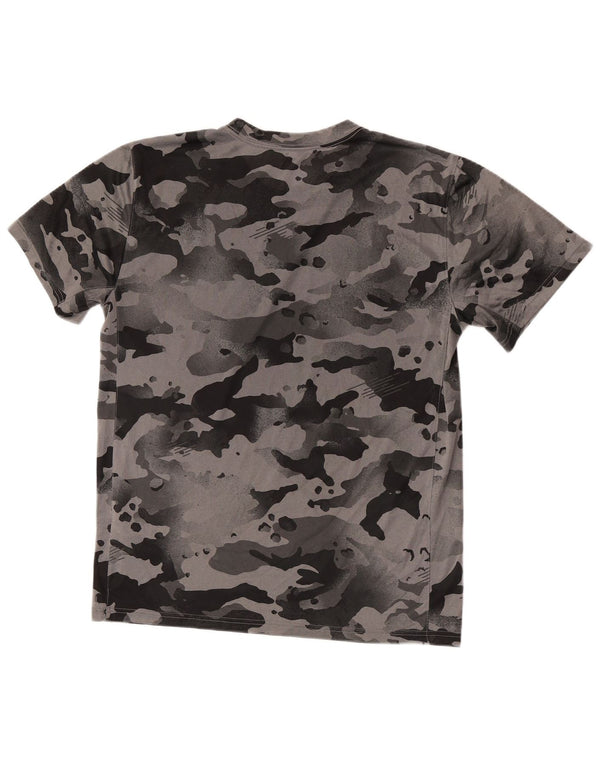 Nike Herre Dri Fit T-shirt Top Medium Grey Camouflage Polyester