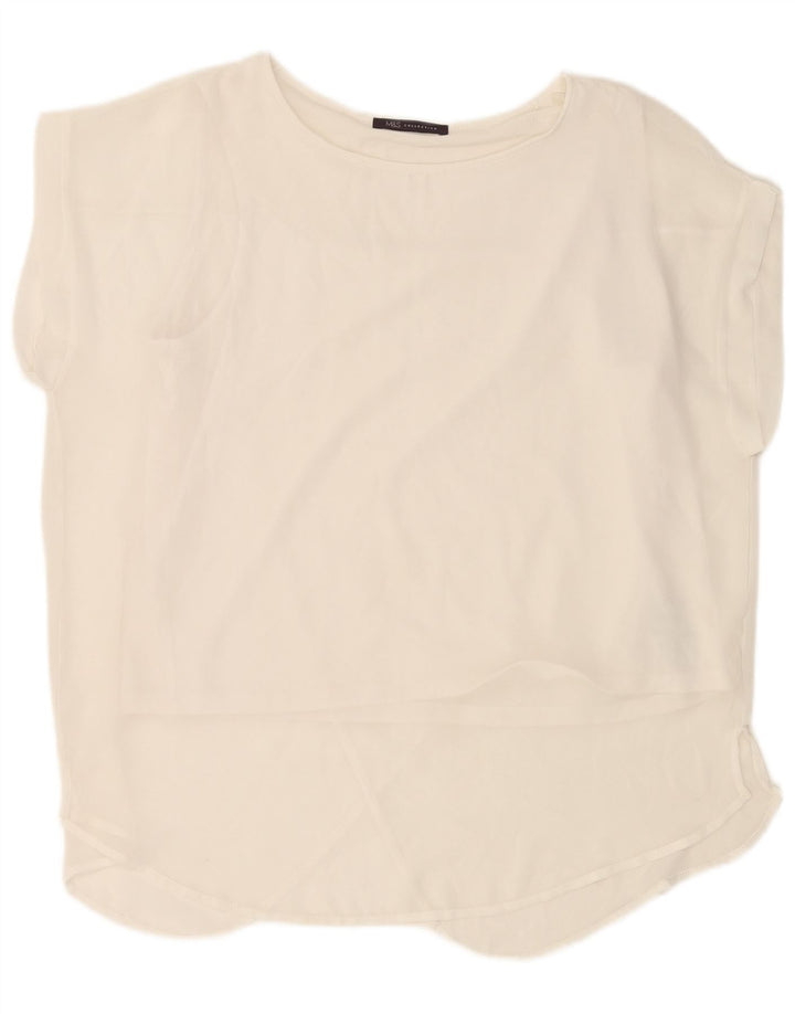 Marks & Spencer Damebluse Top UK 18 XL Off White Polyester
