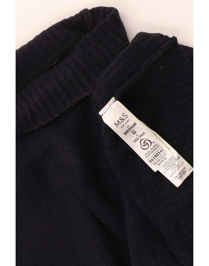 Marks & Spencer Dame Rullehals sweater UK 14 Medium Navy Blue