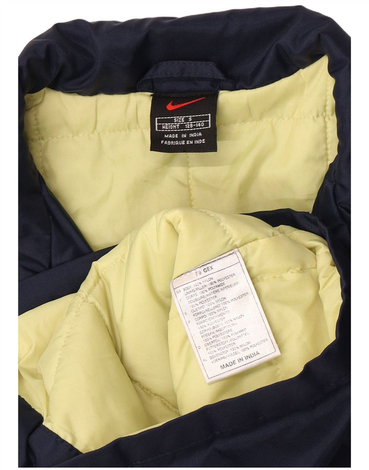 Nike drenge Swoosh grafisk vindjakke 8-9 år lille marineblå nylon