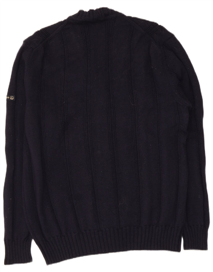 Navigare Herre cardigan sweater Medium Marineblå Uld