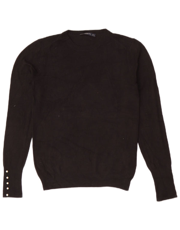 Zara Dame sweater med rund hals DK 12 Medium Sort Viscose