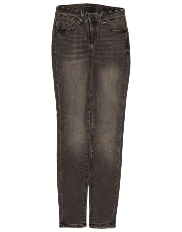 Guess Dame Mid Rise Skinny Jeans W25 L30 Grå