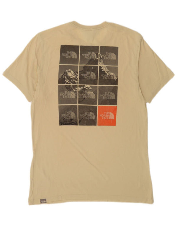 The North Face Herre grafisk T-shirt Top Medium Beige Bomuld
