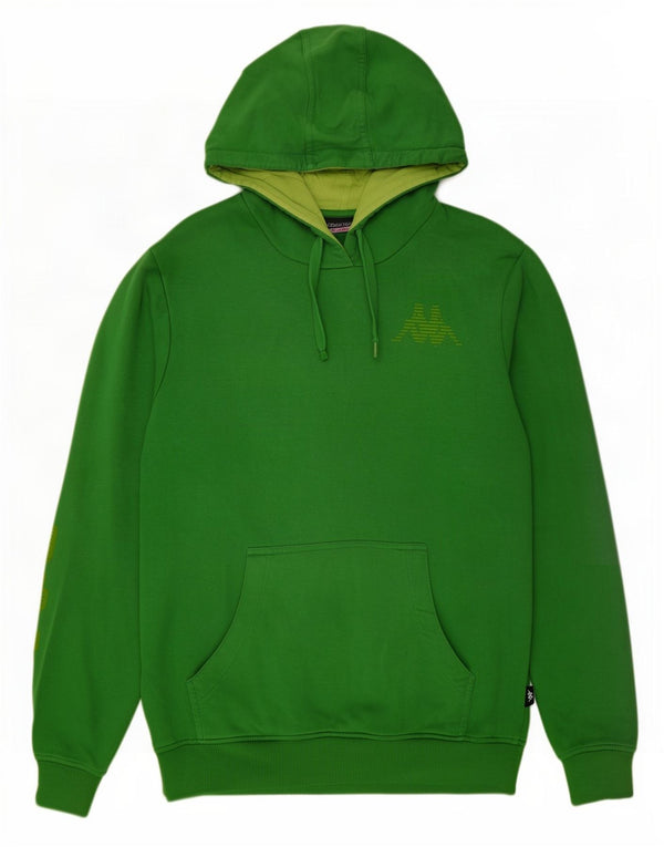 Kappa Mens Graphic Hoodie Jumper Large Green Cotton