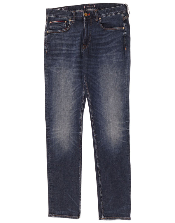 Tommy Hilfiger Herre Denton Straight Jeans W32 L34 Blå Bomuld