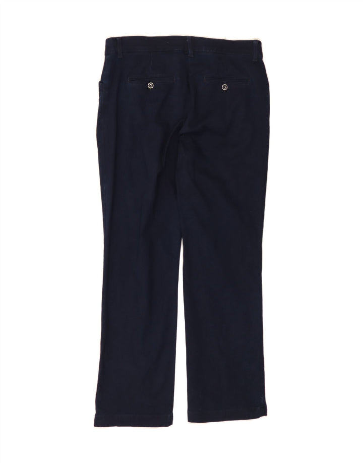 LEE Womens Flex Regular Fit Casual Trousers US 12 Large W34 L30 Navy Blue Vintage Lee and Second-Hand Lee from Messina Hembry 