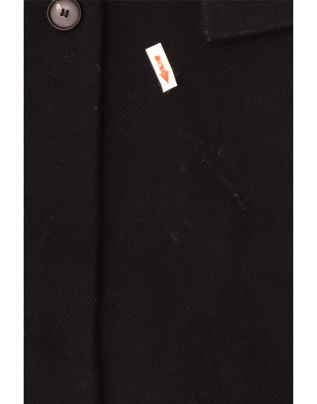 Zara Dame Dobbeltradet Frakke UK 14 Medium Sort Uld