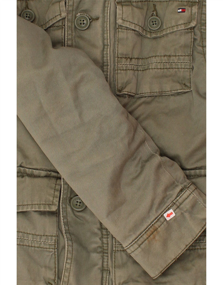 Tommy Hilfiger Militærjakke til drenge 6-7 år Lille Khaki Bomuld