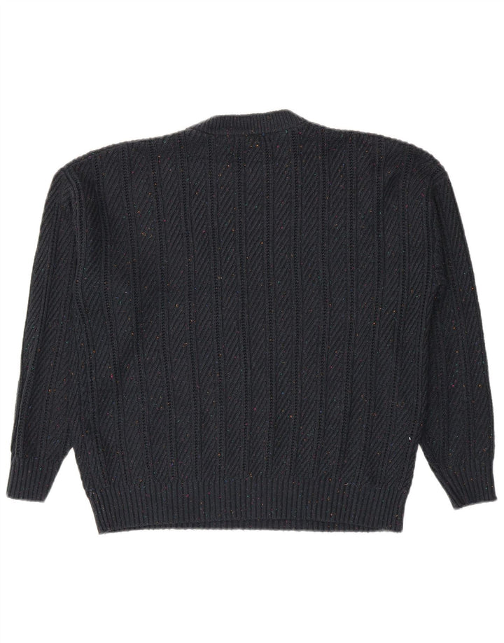 Marks & Spencer Herre sweater med rund hals, stor marineblå flækket