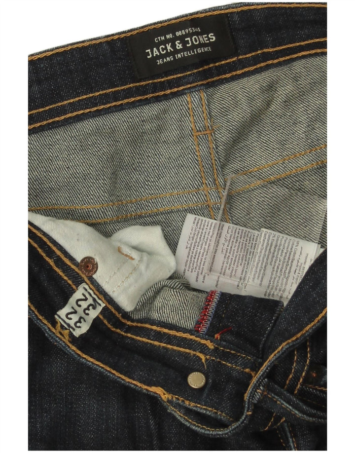 JACK & JONES Herre GLENN Slim Jeans W32 L32 Marineblå Bomuld