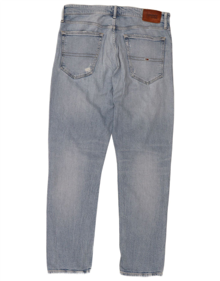 TOMMY HILFIGER Mens Tapered Jeans W33 L32 Blue Cotton