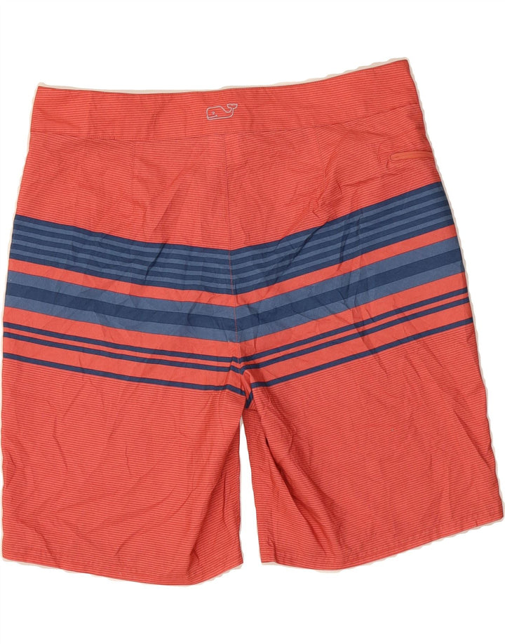 VINEYARD VINES Mens Swimming Shorts Large Red Striped Polyester Vintage Vineyard Vines and Second-Hand Vineyard Vines from Messina Hembry 