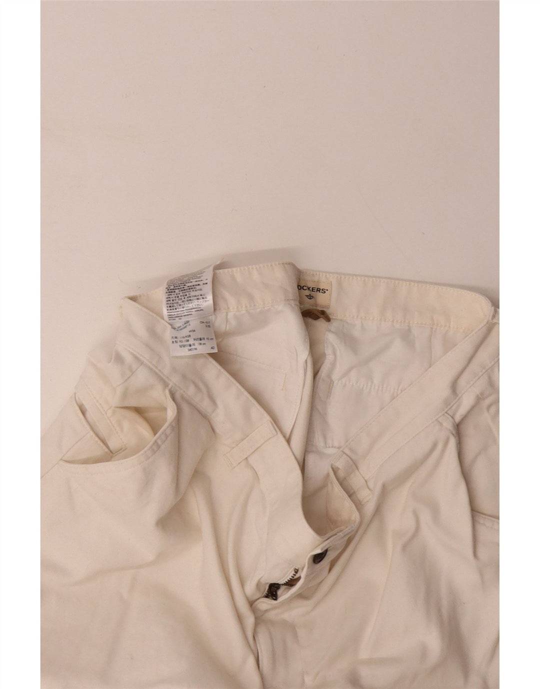 DOCKERS Herre Cargo Shorts W36 Large Off White Bomuld