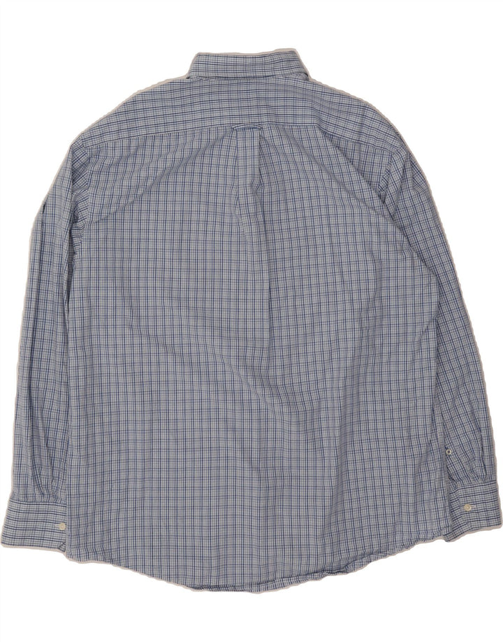 IZOD Mens Big & Tall Shirt XL Blue Check Cotton Vintage Izod and Second-Hand Izod from Messina Hembry 
