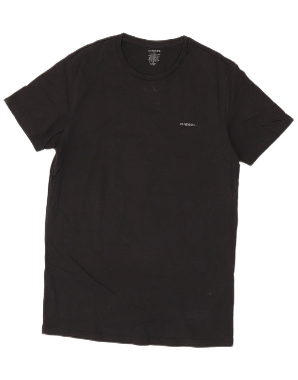 Diesel Herre T-Shirt Top Medium Sort Bomuld