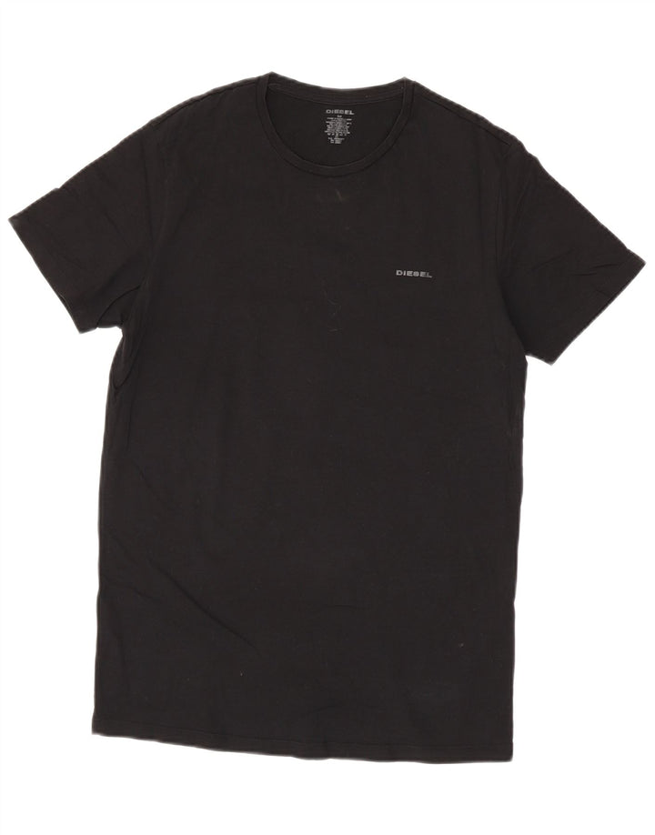 Diesel Herre T-Shirt Top Medium Sort Bomuld