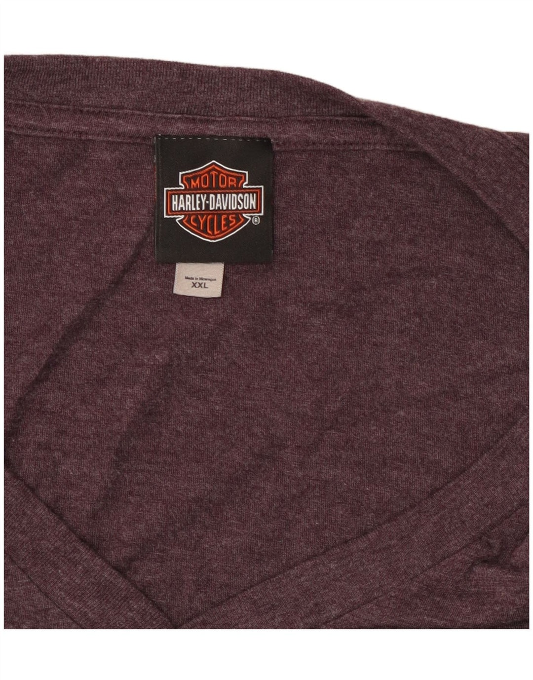 Harley Davidson Dame Grafisk T-Shirt Top UK 20 2XL Lilla Polyester