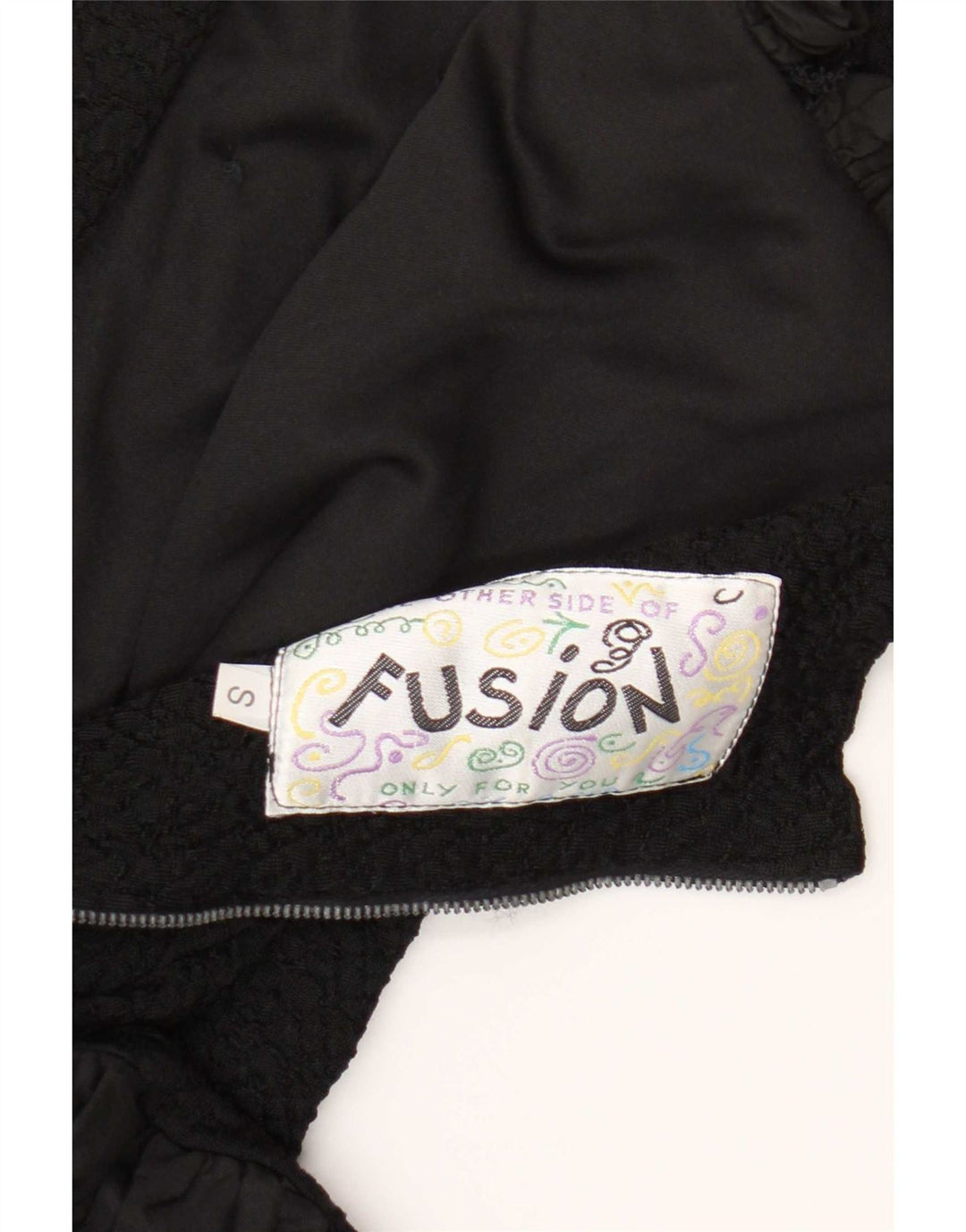 Fusion Dame Stropløs Kjole UK 10 Lille Sort Polyester