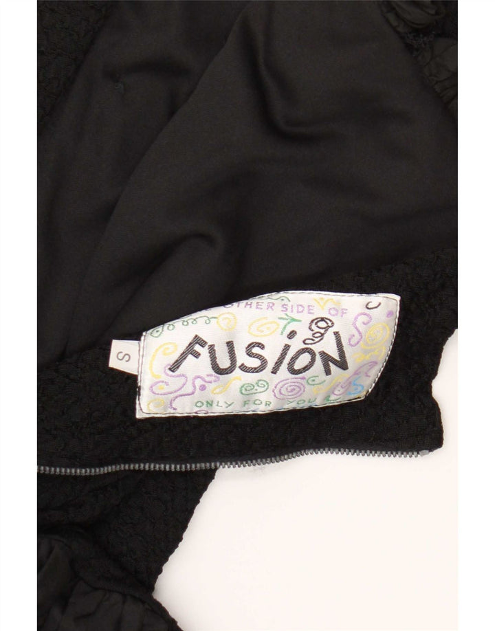 Fusion Dame Stropløs Kjole UK 10 Lille Sort Polyester