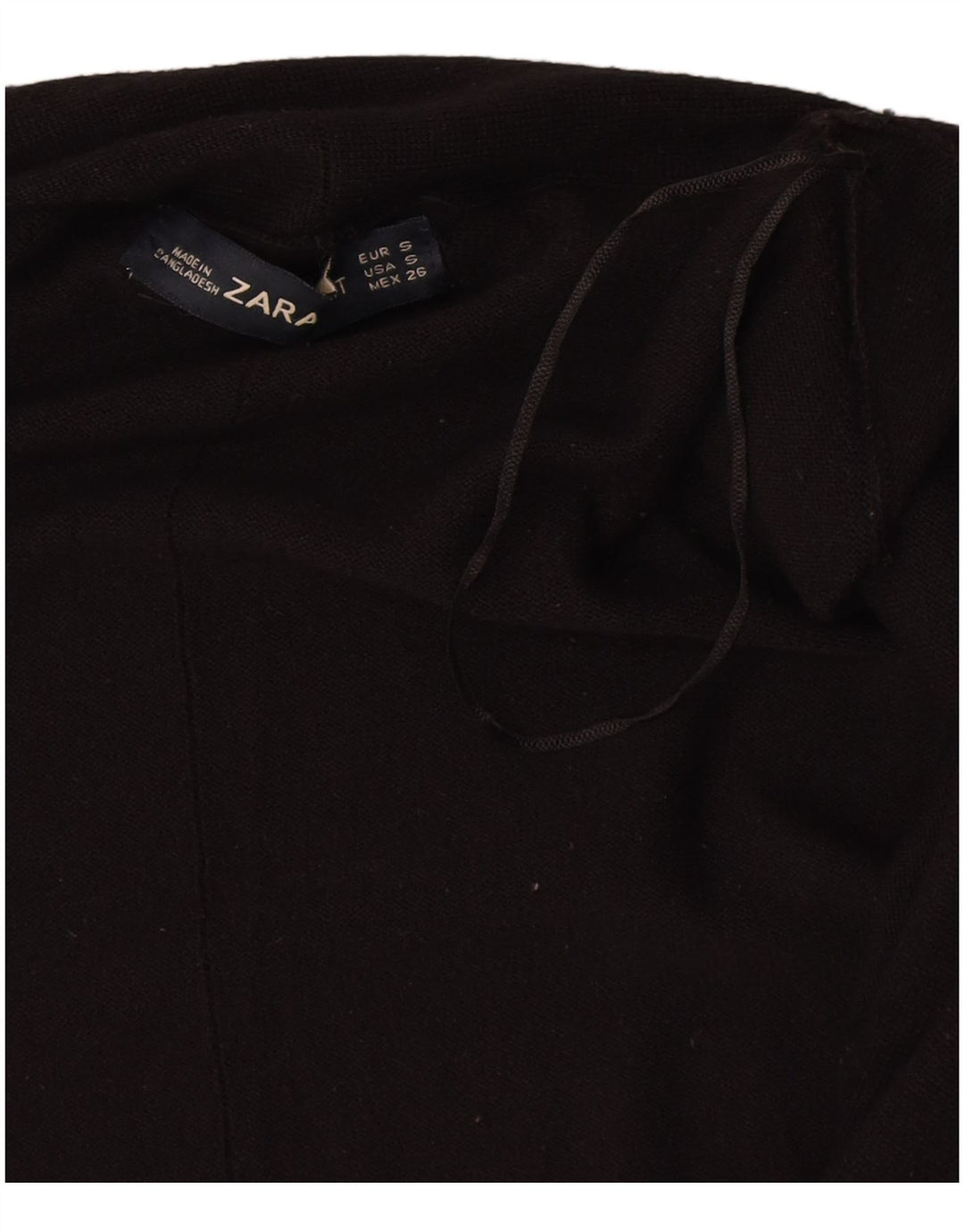 Zara Dame Cardigan Sweater UK 10 Small Black Viscose