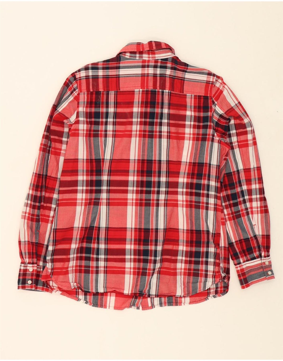 TOMMY HILFIGER Mens Classic Fit Shirt Large Red Check Cotton Vintage Tommy Hilfiger and Second-Hand Tommy Hilfiger from Messina Hembry 