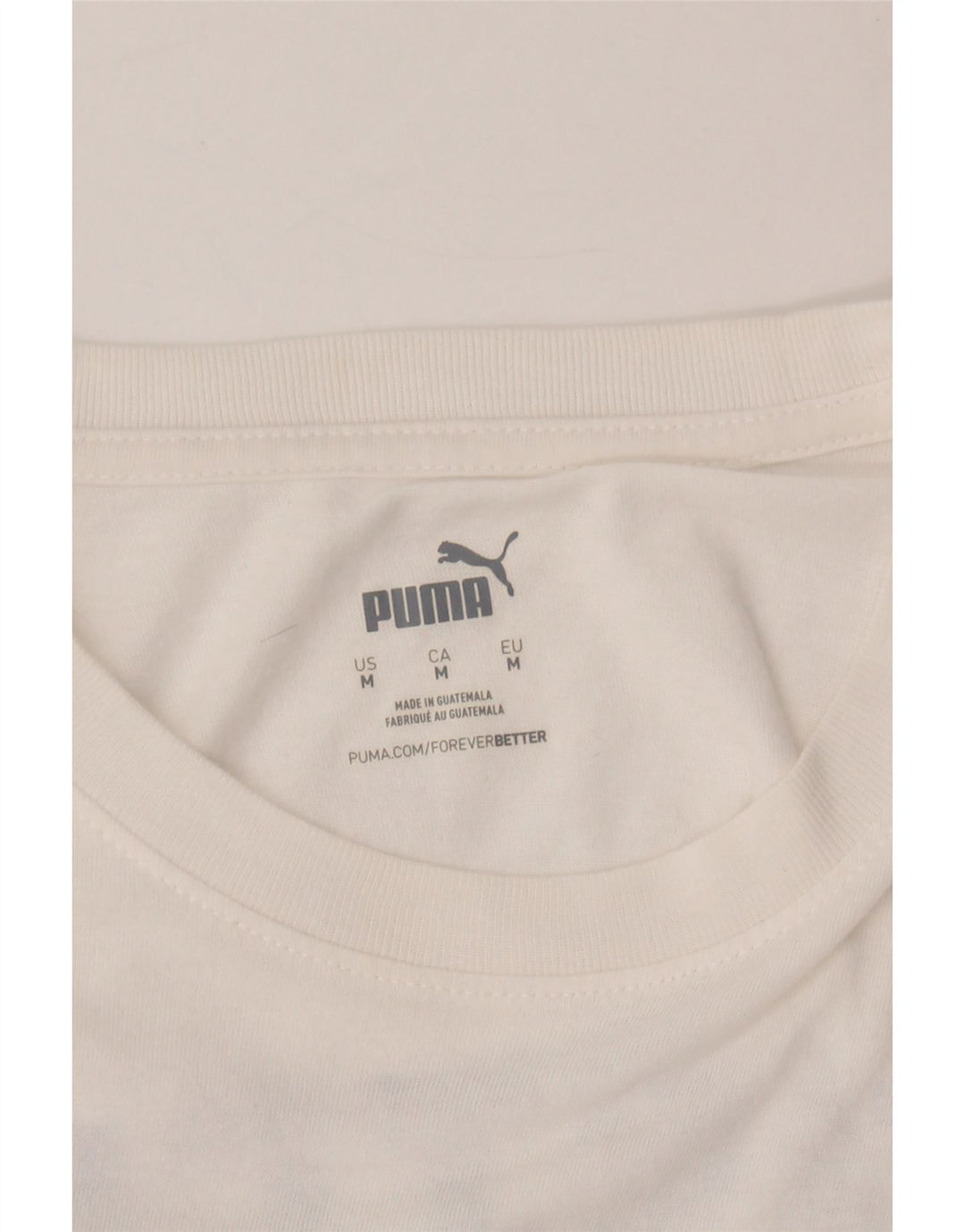PUMA Mens Graphic T-Shirt Top Medium White Cotton Vintage Puma and Second-Hand Puma from Messina Hembry 