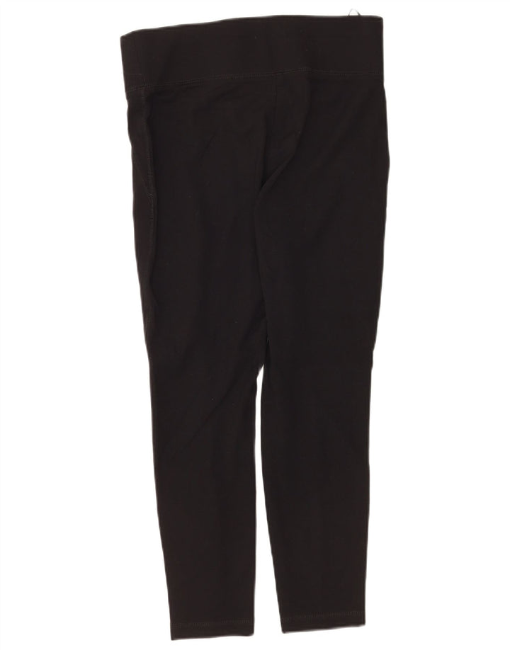 Marks & Spencer Womens Crop Leggings UK 12 Medium Black Viscose