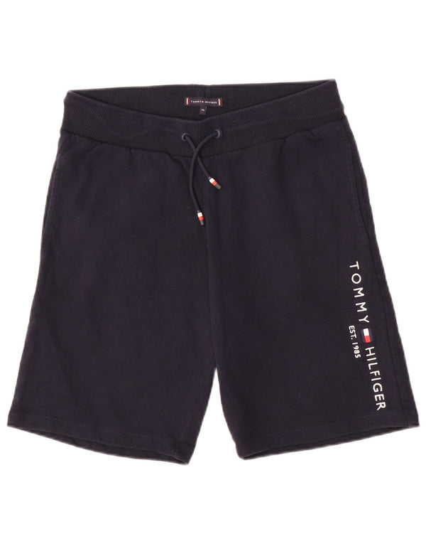 TOMMY HILFIGER Grafiske sportsshorts til drenge 15-16 år marineblå bomuld