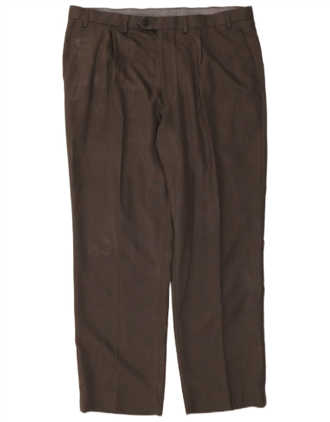 Marks & Spencer Herre Pegged Suit Bukser W40 L31 Khaki Polyester